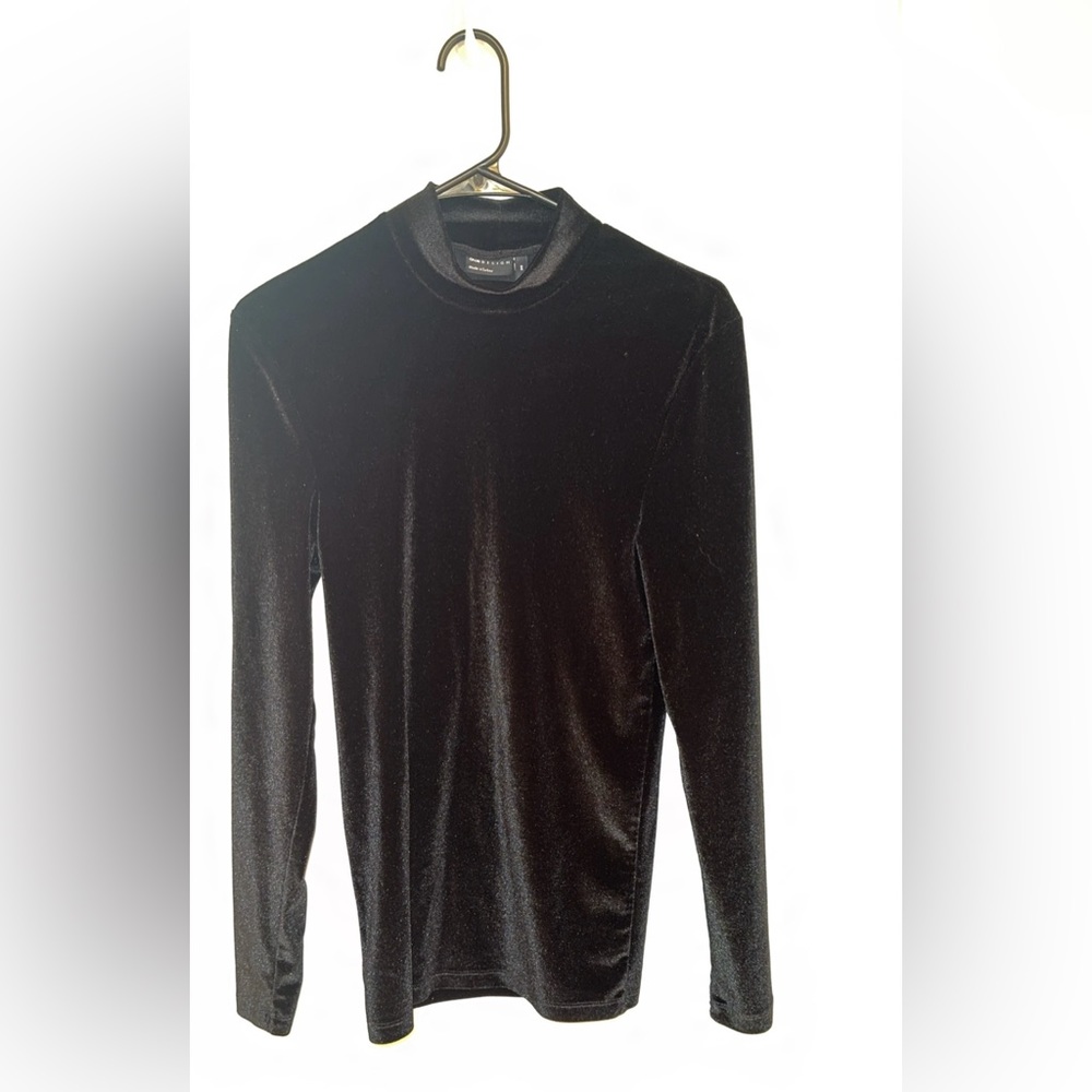 Black velour turtle neck